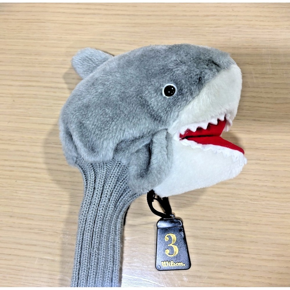 Wilson Shark Golf Club Headcover Driver #3 Plush Gray Animal Head Cover